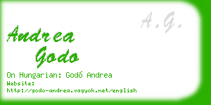 andrea godo business card